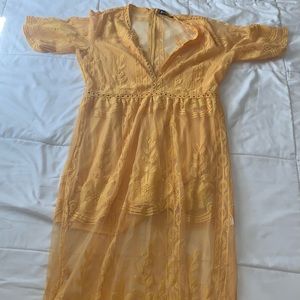 Yellow Lace Romper/Dress